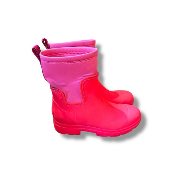 UGG Droplet Mid Rain Boots Women’s Size 6 Taffy‎ Pink Waterproof Spring - Picture 1 of 12